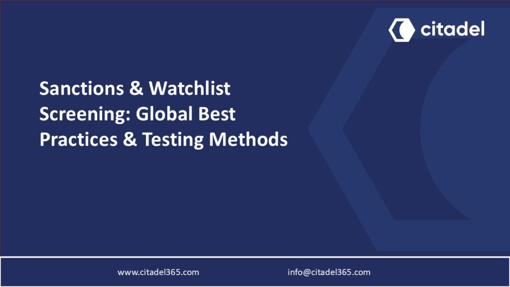 Sanctions & Watchlist Screening