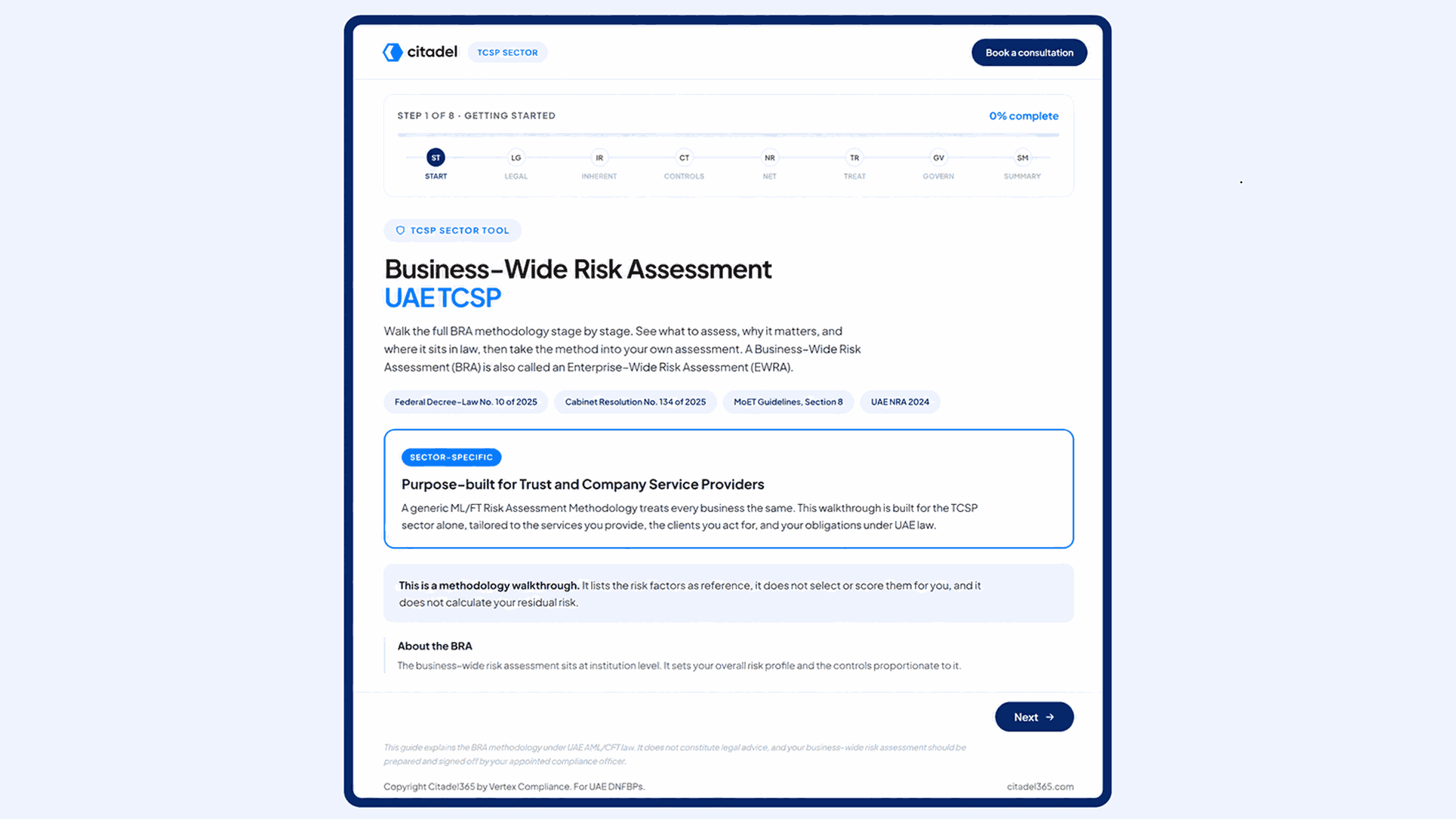 Business-Wide Risk Assessment UAE TCSP