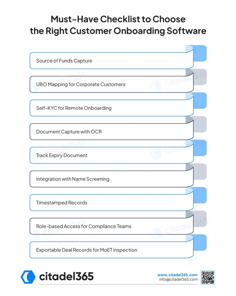 Must-Have Checklist to Choose the Right Customer Onboarding Software