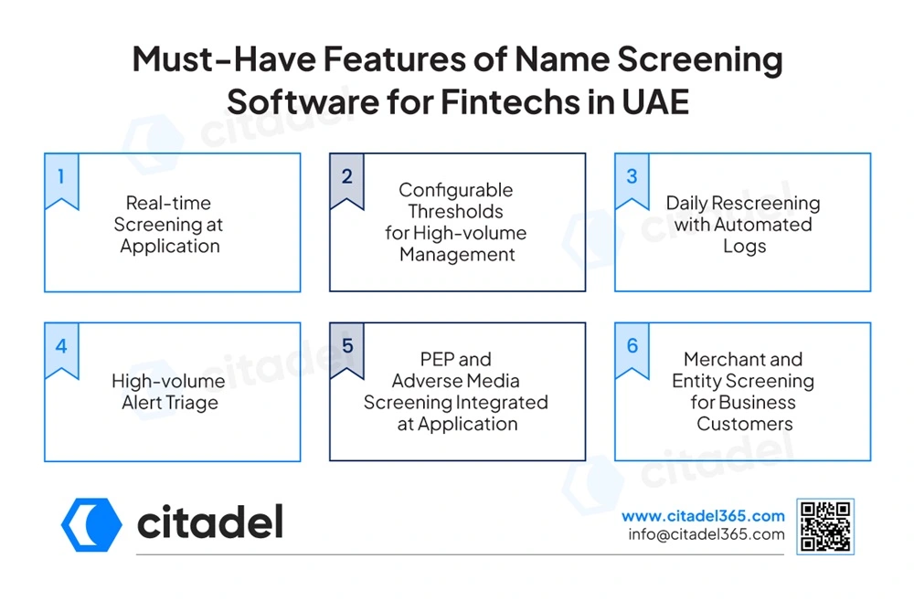 Must-Have Features of Name Screening Software for Fintechs in UAE
